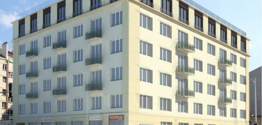 Revitalization and upward extention of apartment building at 53 Dobra Street in Warsaw