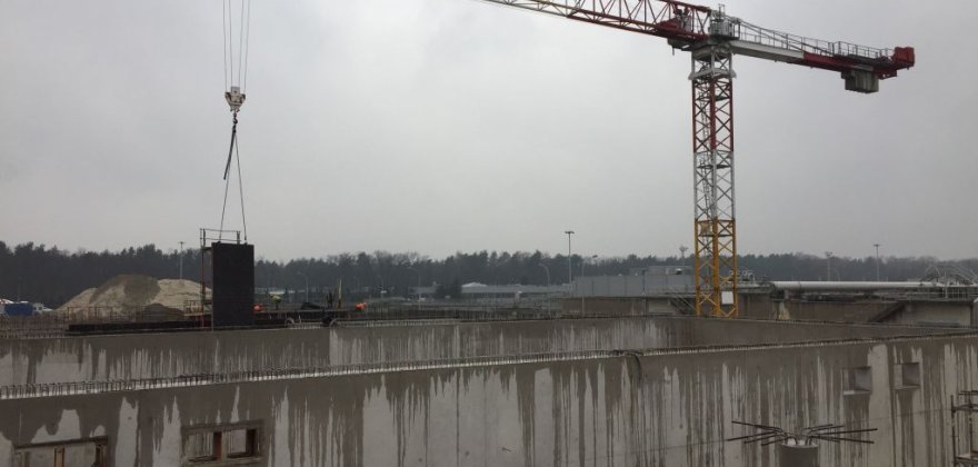 Retention tanks at the Czajka wastewater treatment plant at Czajki Street in Warsaw