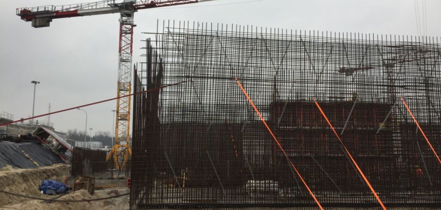 Retention tanks at the Czajka wastewater treatment plant at Czajki Street in Warsaw