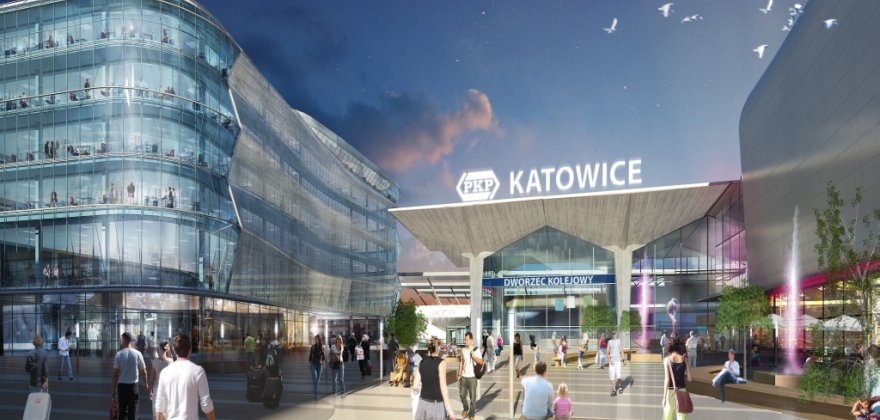 Katowice Osobowa rail station at 2 Szewczyka Square in Katowice