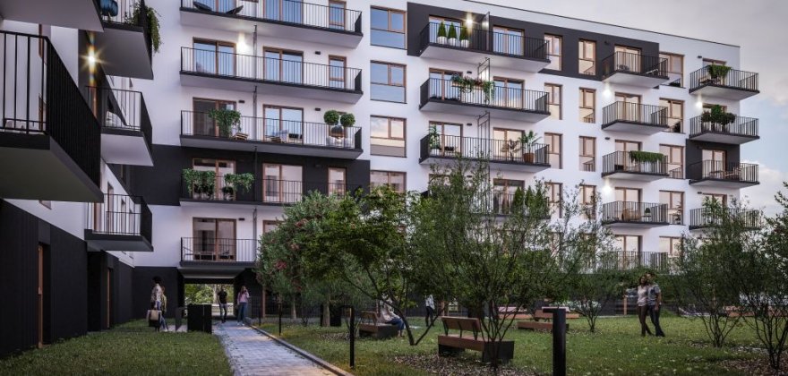 Beta apartment building at Żupnicza Street in Warsaw