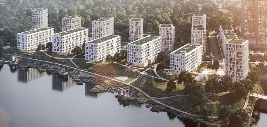 Housing estate at Białowieska Street in Wrocław