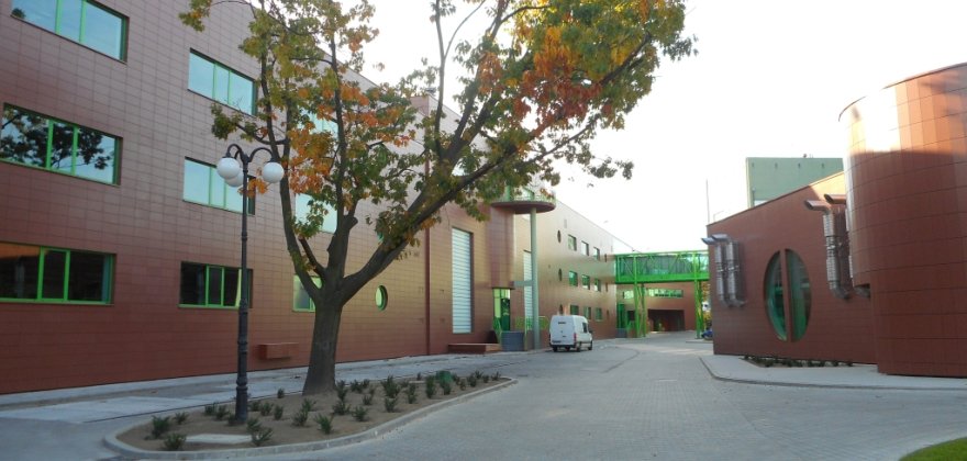 Outward extention of water treatment station in Zakład Wodociągu Praskiego at 21 Brukselska Street in Warsaw